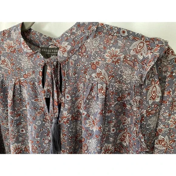Dress Forum Floral Long Sleeve Short Peasant Dress Small - Picture 9 of 13